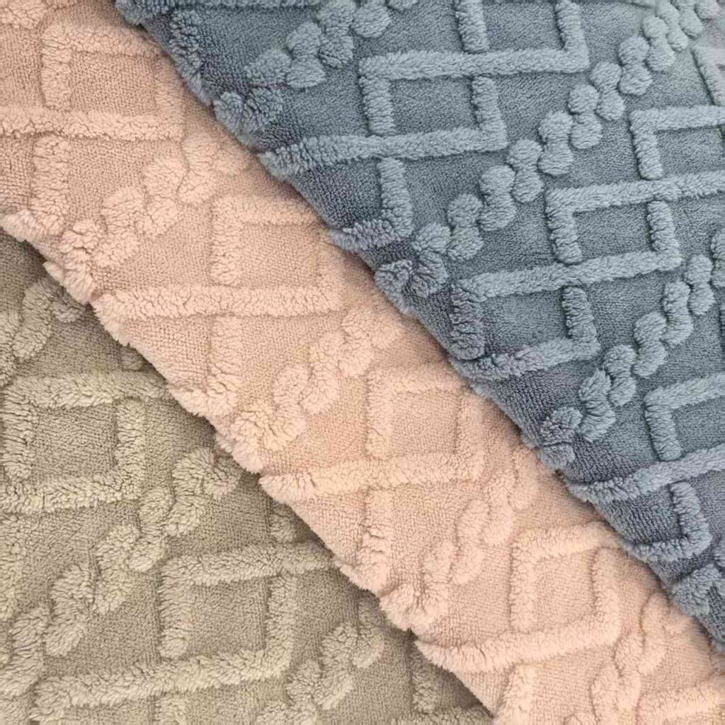 Jacquard sherpa fabric