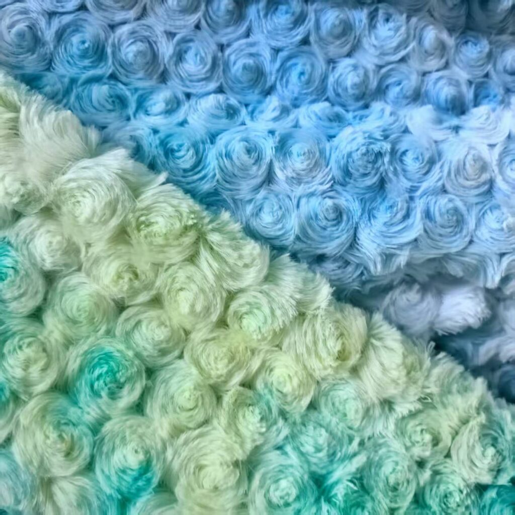 251014#2  Tie-dye rose minky fabric